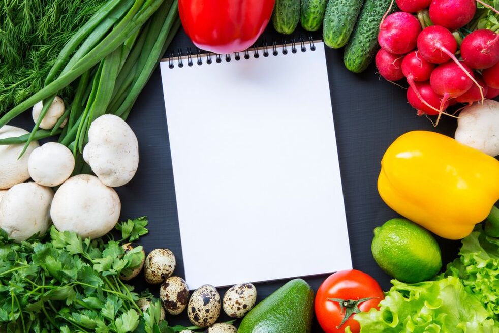zöldség- és étkezési napló a fogyásért